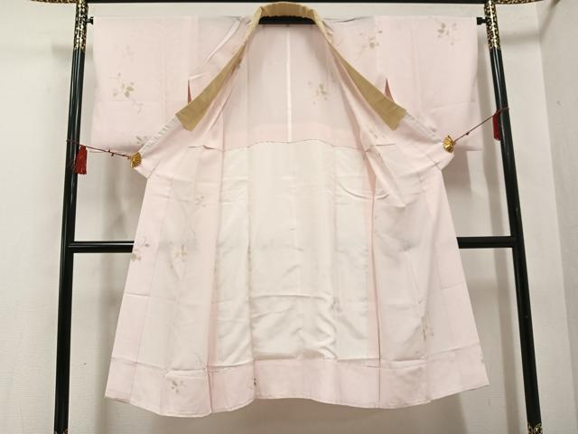 平和屋着物●長襦袢 無双仕立て 草花文 正絹 逸品 AABF5331ph