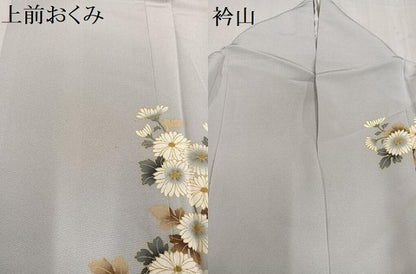 平和屋着物●訪問着 駒刺繍 草花文 金彩 正絹 逸品 AABF5336ph
