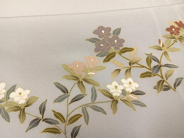 平和屋着物●訪問着 駒刺繍 草花文 金彩 正絹 逸品 AABF5336ph