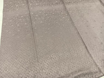 平和屋着物●上質な色無地　草花地紋　鳩鼠色　さが美扱い　正絹　逸品　AABF5337ph