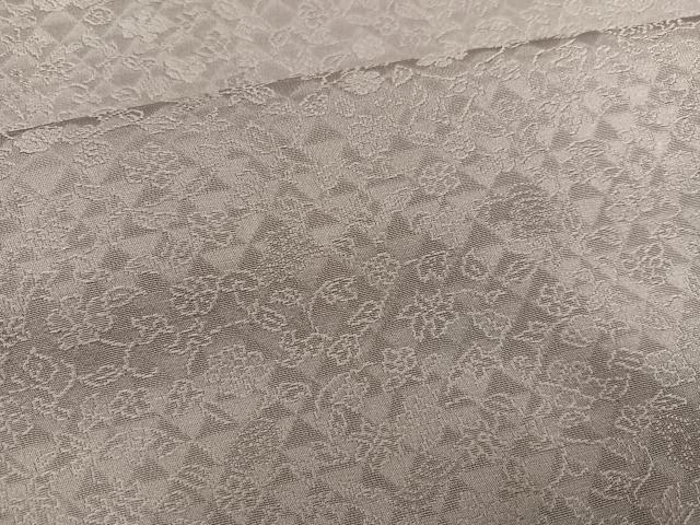 平和屋着物●上質な色無地　草花地紋　鳩鼠色　さが美扱い　正絹　逸品　AABF5337ph