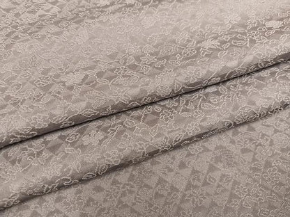 平和屋着物●上質な色無地　草花地紋　鳩鼠色　さが美扱い　正絹　逸品　AABF5337ph