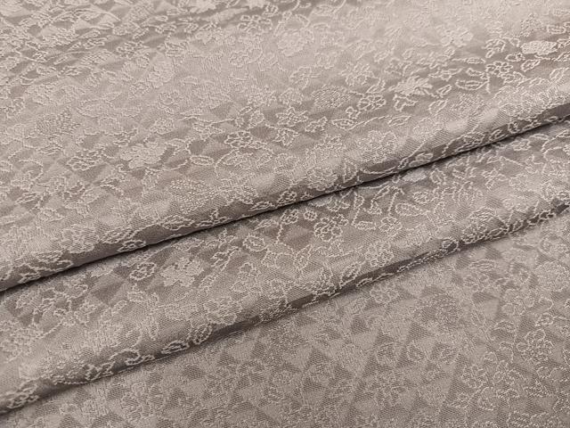 平和屋着物●上質な色無地　草花地紋　鳩鼠色　さが美扱い　正絹　逸品　AABF5337ph