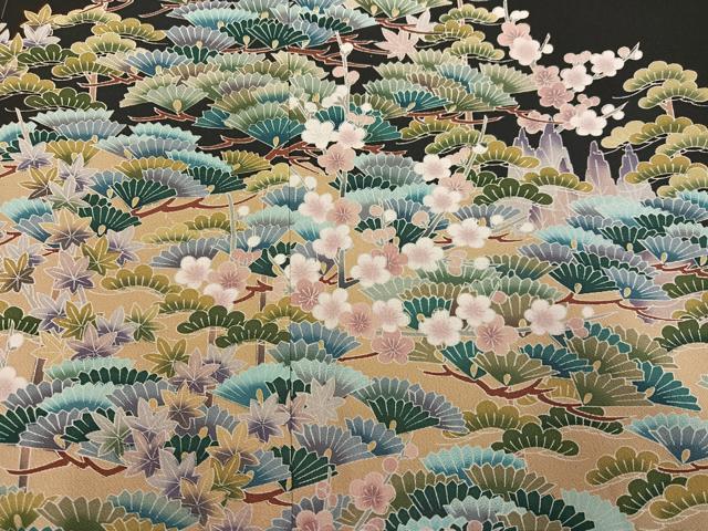 平和屋着物●豪華黒留袖 作家物 松竹梅 正絹 逸品 未使用 AABF5351ph