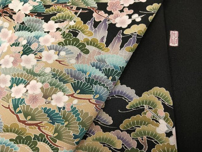 平和屋着物●豪華黒留袖 作家物 松竹梅 正絹 逸品 未使用 AABF5351ph