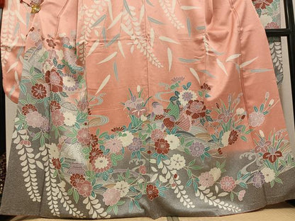 平和屋着物●豪華振袖 草花風景籬文 正絹 逸品 AABF5352ph