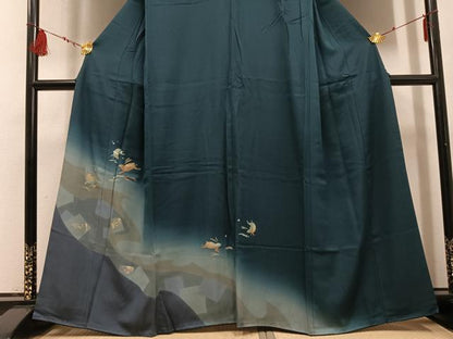 平和屋着物●訪問着 芝兎 暈し染め 金彩 正絹 逸品 AABF5354ph