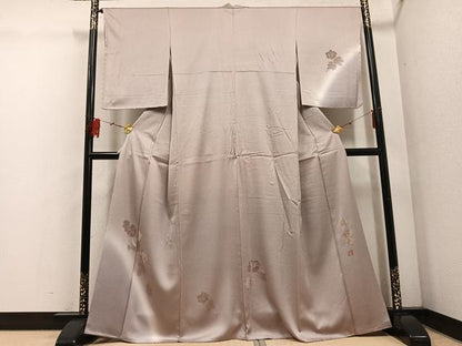 平和屋着物●訪問着 作家物 輪奈ビロード 草花文 暈し染め 正絹 逸品 AABF5356ph