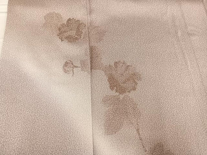平和屋着物●訪問着 作家物 輪奈ビロード 草花文 暈し染め 正絹 逸品 AABF5356ph
