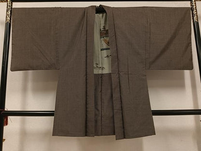 平和屋着物●男性 本場大島紬 アンサンブル 一元絣 正絹 逸品 AABF5360ph