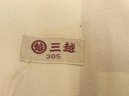 平和屋着物●セミアンティーク 訪問着 更紗唐草文 金彩 三越扱い 正絹 逸品 AABF5366ph