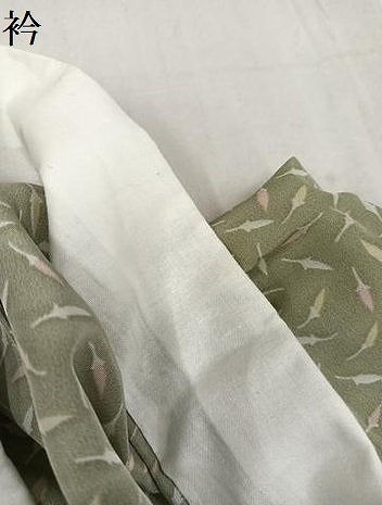 平和屋着物●長襦袢 無双仕立て 成り物 唐辛子 正絹 逸品 AABF5371ph