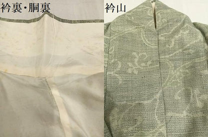 平和屋着物●本場結城紬 重要無形文化財 100亀甲 唐草文 正絹 逸品 AABF5374ph
