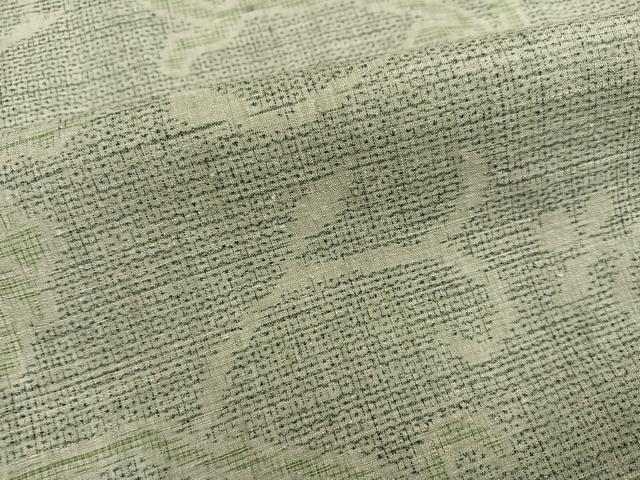平和屋着物●本場結城紬 重要無形文化財 100亀甲 唐草文 正絹 逸品 AABF5374ph