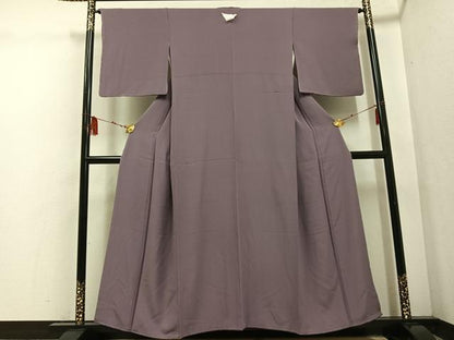 平和屋着物●上質な色無地 鳩羽鼠色 正絹 逸品 未使用 AABF5376ph