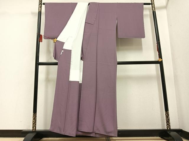 平和屋着物●上質な色無地 鳩羽鼠色 正絹 逸品 未使用 AABF5376ph