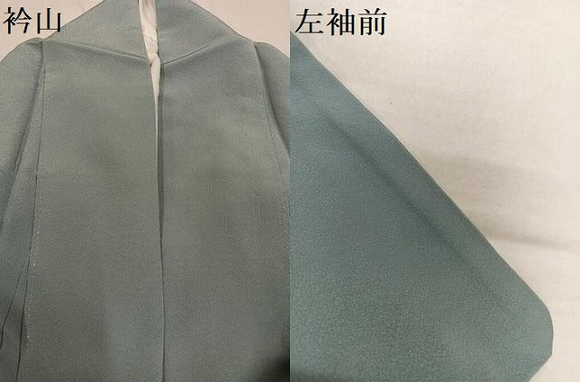平和屋着物●上質な色無地 深川鼠色 正絹 逸品 AABF5378ph