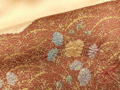平和屋着物●訪問着 絞り 草花文 金彩 正絹 逸品 AABF5379ph