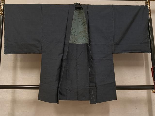 平和屋着物●男性 本場大島紬 アンサンブル 100亀甲 総詰め 正絹 逸品 未使用 AABF5381ph