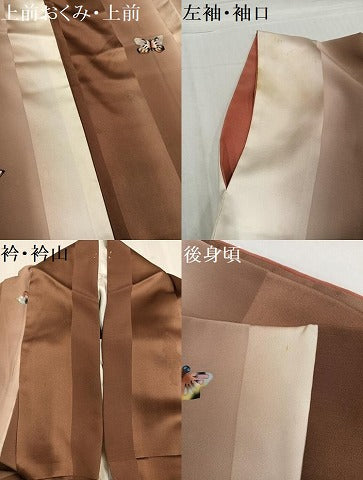 平和屋着物●上質な小紋 舞蝶間道 正絹 逸品 AABF5386ph