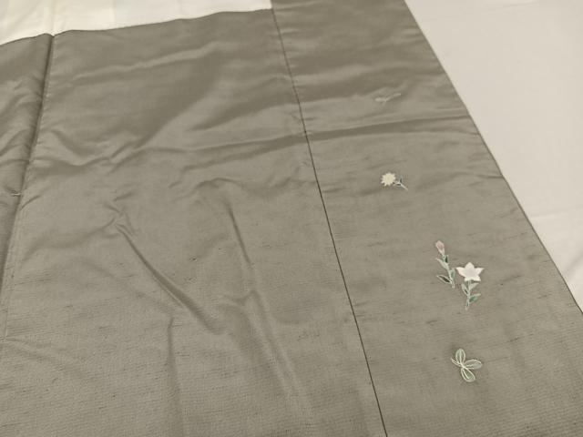 平和屋着物●訪問着 友禅 作家物 白山紬地 飾花文 正絹 逸品 AABF5387ph
