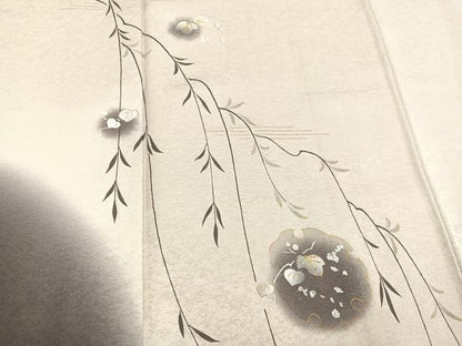 平和屋着物●訪問着 作家物 雪輪蔦の葉文 暈し染め 金銀彩 正絹 逸品 AABF5388ph