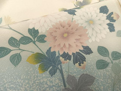 平和屋着物●訪問着 作家物 鴛鴦花文 正絹 逸品 AABF5389ph