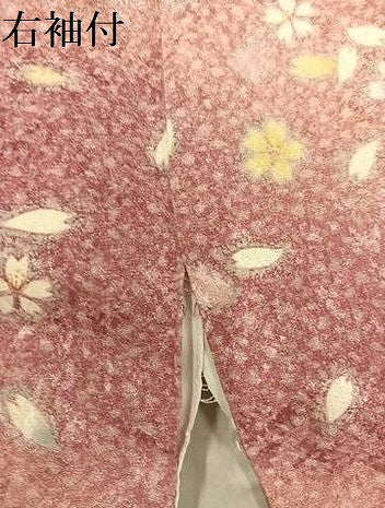平和屋着物●豪華振袖 駒刺繍 舞花文 暈し染め 金彩 金通し地 正絹 逸品 AABF5390ph