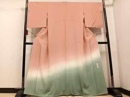平和屋着物●世界的人形師　辻村寿三郎　ジュサブロー　色留訪問着　霞文　暈し染め　正絹　逸品　未使用　AABF5391ph