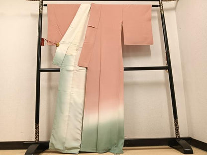 平和屋着物●世界的人形師　辻村寿三郎　ジュサブロー　色留訪問着　霞文　暈し染め　正絹　逸品　未使用　AABF5391ph