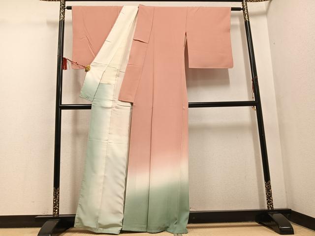 平和屋着物●世界的人形師　辻村寿三郎　ジュサブロー　色留訪問着　霞文　暈し染め　正絹　逸品　未使用　AABF5391ph