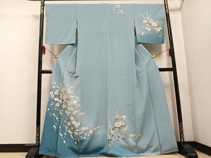 平和屋着物●訪問着　友禅　作家物　枝花文　暈し染め　正絹　逸品　未使用　AABF5394ph