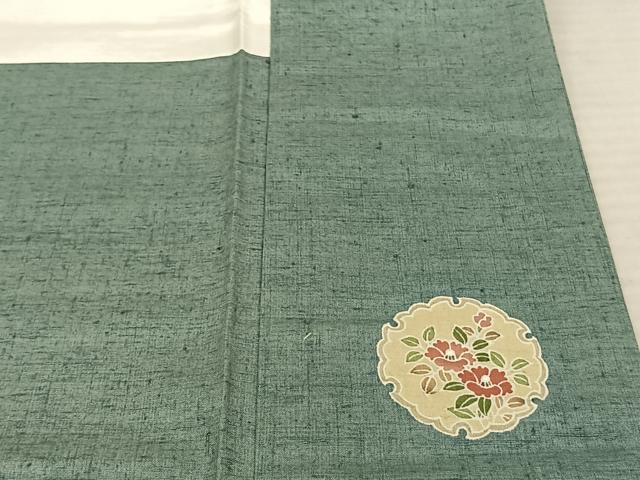 平和屋着物●訪問着 紬地 雪輪花文 正絹 逸品 AABF5401fy