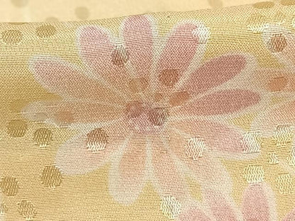 平和屋着物●長襦袢 無双仕立て 花水木 草花文 反端付き 正絹 逸品 未使用 AABF5405fy
