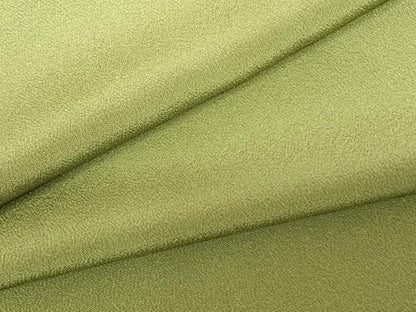 平和屋着物●上質な色無地 青丹色 三越扱い 正絹 逸品 AABF5410fy