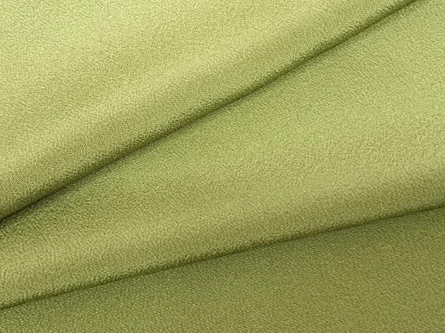 平和屋着物●上質な色無地 青丹色 三越扱い 正絹 逸品 AABF5410fy