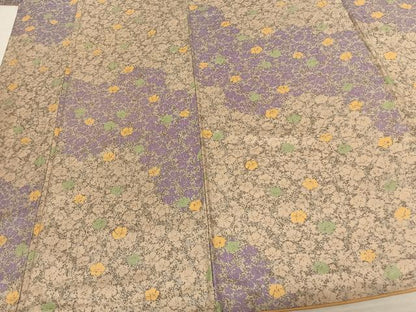 平和屋着物●本場染大島紬 舞花文 正絹 逸品 AABF5411fy