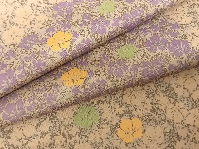 平和屋着物●本場染大島紬 舞花文 正絹 逸品 AABF5411fy