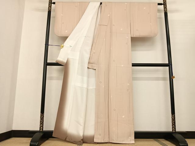 平和屋着物●上質な小紋 丸文 正絹 逸品 AABF5414fy
