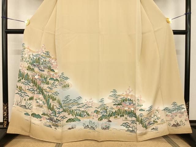 平和屋着物●訪問着 風景文 暈し染め 証紙付き 正絹 逸品 AABF5417fy