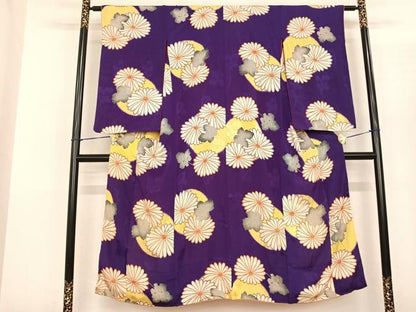平和屋着物●アンティーク 大正ロマン 小紋 草花文 正絹 逸品 AABF5419fy