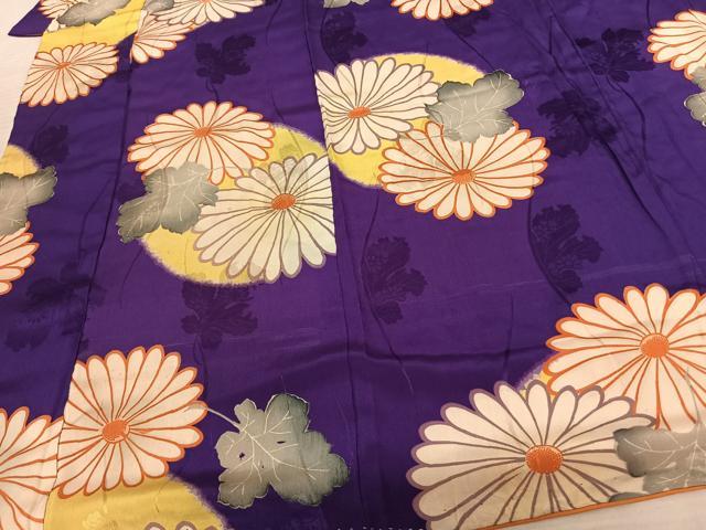 平和屋着物●アンティーク 大正ロマン 小紋 草花文 正絹 逸品 AABF5419fy