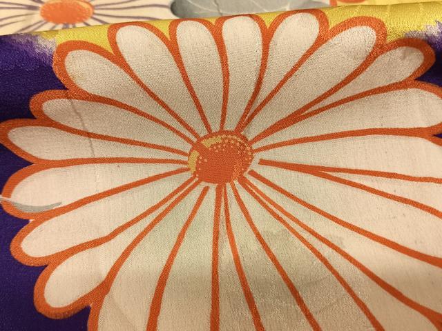 平和屋着物●アンティーク 大正ロマン 小紋 草花文 正絹 逸品 AABF5419fy