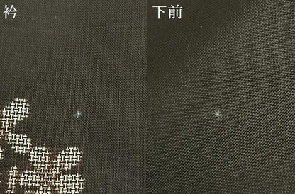 平和屋着物●本場大島紬 カタス9マルキ 泥染め 手織 地空き 草花文 黒地 さが美扱い 伊集院理一作 証紙付き 正絹 逸品 AABF5420fy