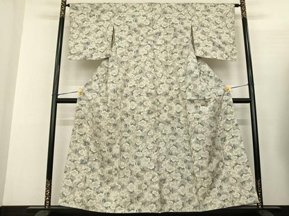 平和屋着物●本場大島紬 一元総絣 舞花文 正絹 逸品 AABF5421fy