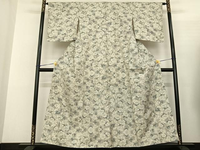 平和屋着物●本場大島紬 一元総絣 舞花文 正絹 逸品 AABF5421fy