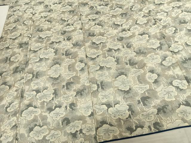 平和屋着物●本場大島紬 一元総絣 舞花文 正絹 逸品 AABF5421fy