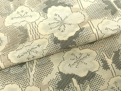 平和屋着物●本場大島紬 一元総絣 舞花文 正絹 逸品 AABF5421fy