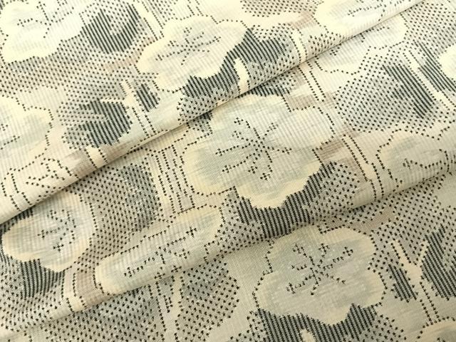 平和屋着物●本場大島紬 一元総絣 舞花文 正絹 逸品 AABF5421fy