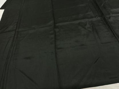 平和屋着物●男性 黒紋付 正絹 逸品 AABF5424fy